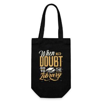 When in Doubt Library Quote - Gift Bag for Bottles - black - Front