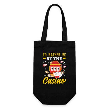 Prefer to gamble in the casino slot machine gambling - Gift Bag for Bottles - black - Front