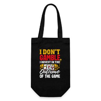 Funny Gambler Gambling Casino Slot Machine - Gift Bag for Bottles - black - Front