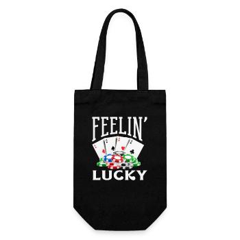 Jeu de cartes de poker Happiness Casino - Sac à bouteille - noir - Devant