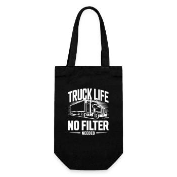 No Road No Problems Truck Fahrer Berufskraftfahrer - Geschenkbeutel für Flaschen - Schwarz - Vorne