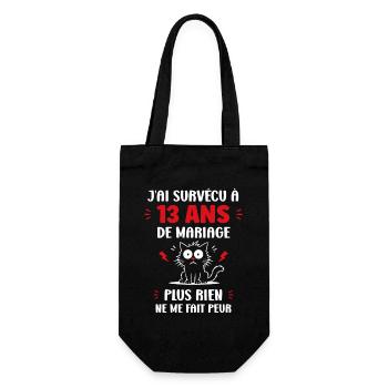 Survivre 13 Ans Mariage Chat - Sac à bouteille - noir - Devant