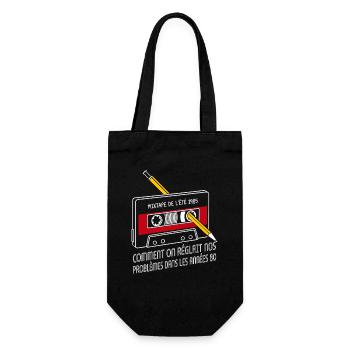 Fans des Années 80 Cadeau humour personnalisé - Sac à bouteille - noir - Devant
