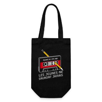 Fans des Années 80 Cadeau humour personnalisé - Sac à bouteille - noir - Devant