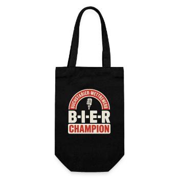 Bier Buchstabierwettbewerb Malle Party JGA Herren - Geschenkbeutel für Flaschen - Schwarz - Vorne