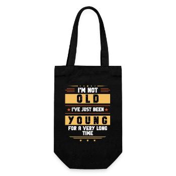 Not Old Vintage - Gift Bag for Bottles - black - Front