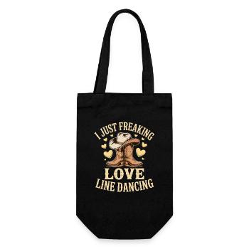 Line Dance Line Dancer Line Dancing Geschenk - Geschenkbeutel für Flaschen - Schwarz - Vorne