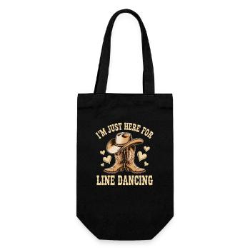 Line Dancer Line Dance Line Dancing Geschenk - Geschenkbeutel für Flaschen - Schwarz - Vorne