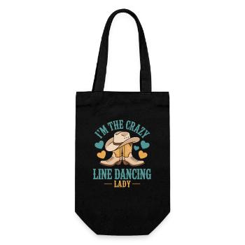 Line Dance Line Dancing Gift - Gift Bag for Bottles - black - Front