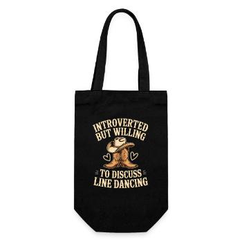 Line Dance Line Dancing Gifts - Gift Bag for Bottles - black - Front