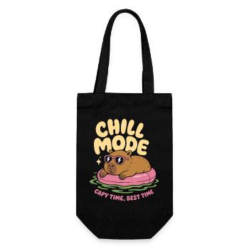 Chill Mode Capybara No Rush - Gift Bag for Bottles - black - Front