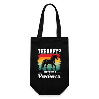 Percheron-Outfit für Pferdebesitzer im Reitsport - Geschenkbeutel für Flaschen - Schwarz - Vorne
