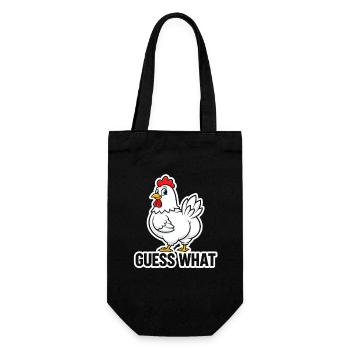 Guess What Chicken Cartoon Tee - Gift Bag for Bottles - black - Front