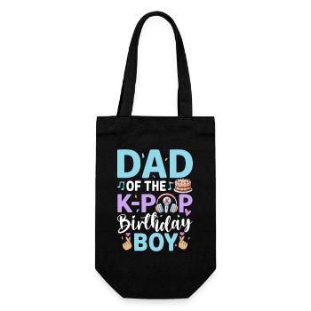 Dad of The K-Pop Birthday Boy - Gift Bag for Bottles - black - Front