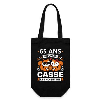 65 Ans Qu'on Se Casse les Noisettes - Sac à bouteille - noir - Devant