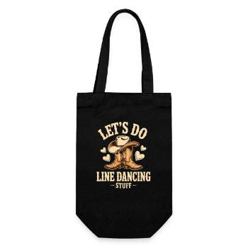 Line Dance Line Dancing Line Dancer Gift - Gift Bag for Bottles - black - Front