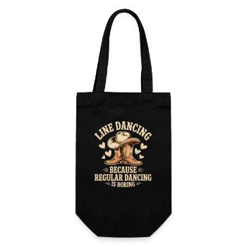 Line Dance Line Dancer Line Dancing Gift - Gift Bag for Bottles - black - Front