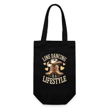 Line Dancing Line Dance Line Dancer Gift - Gift Bag for Bottles - black - Front