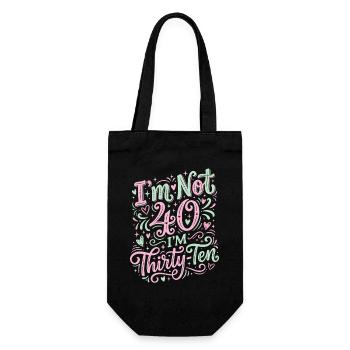 Ich Bin Nicht 40, Ich Habe 30. Geburtstag - Geschenkbeutel für Flaschen - Schwarz - Vorne