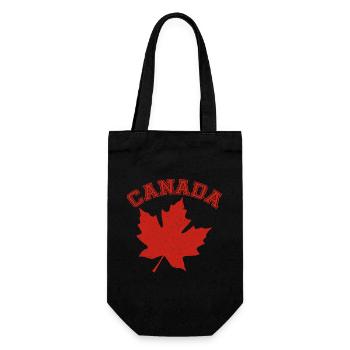 Canada Maple Leaf Proud Canadian Canada Pride - Gift Bag for Bottles - black - Front