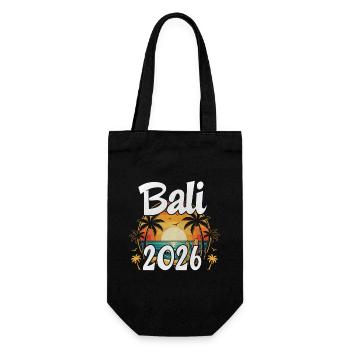 Bali 2026 - Geschenkbeutel für Flaschen - Schwarz - Vorne