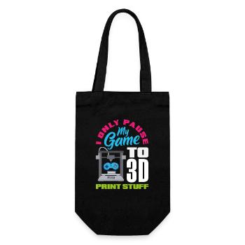 Pausiere Mein Spiel Nur Für 3D Druck Gamer - Geschenkbeutel für Flaschen - Schwarz - Vorne