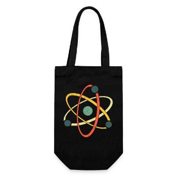 Cool Atom Art Biology Physics Chemistry Teacher  - Geschenkbeutel für Flaschen - Schwarz - Vorne