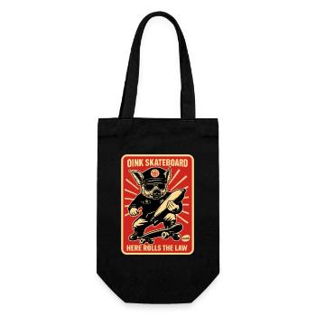 Oink Skateboard: Here Rolls the Law - Gift Bag for Bottles - black - Front