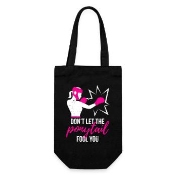 Punchy Ponytail Power - Geschenkbeutel für Flaschen - Schwarz - Vorne