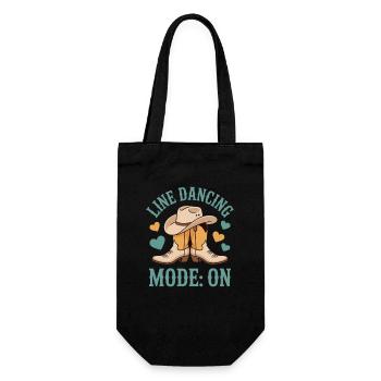 Line Dancing Line Dance Line Dancer Geschenke - Geschenkbeutel für Flaschen - Schwarz - Vorne