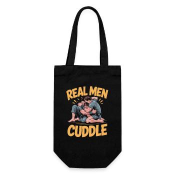 De vrais hommes câlinent Brazilian Jiu Jitsu MMA Judo BJJ - Sac à bouteille - noir - Devant