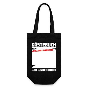 Gästebuch: Mein Junggesellenabschied - Geschenkbeutel für Flaschen - Schwarz - Vorne