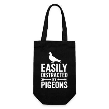Dove Sayings Bird Doves Funny Doves Gift - Gift Bag for Bottles - black - Front