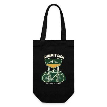 Road Cycling Summit Sign Earned Slowly Climb Humor - Geschenkbeutel für Flaschen - Schwarz - Vorne