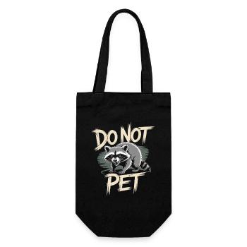 Do Not Pet Introvert Distance Calm Anti Social - Gift Bag for Bottles - black - Front