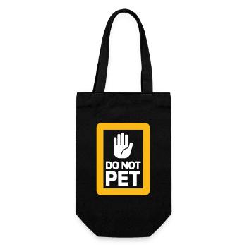 Do Not Pet Introvert Distance Calm Anti Social - Gift Bag for Bottles - black - Front