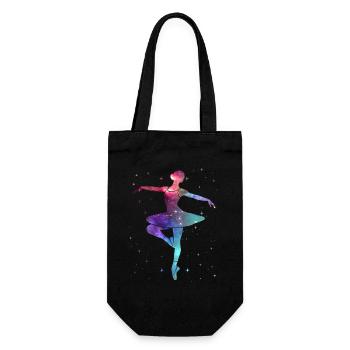 Balletttänzerin Ballerina Weltall Ballett Tänzerin - Geschenkbeutel für Flaschen - Schwarz - Vorne