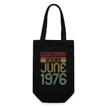 Legendary since June 1976, birthday - Gift Bag for Bottles - black - Front