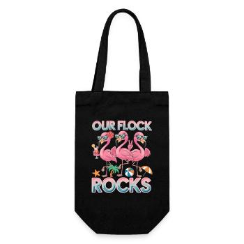 Our troupe rocks Flamingos Summer - Gift Bag for Bottles - black - Front