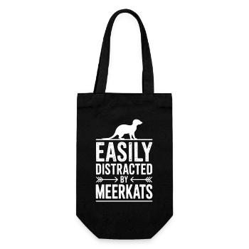 Meerkat Sayings Funny Meerkat Gift - Gift Bag for Bottles - black - Front