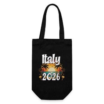 Italien 2026 - Geschenkbeutel für Flaschen - Schwarz - Vorne