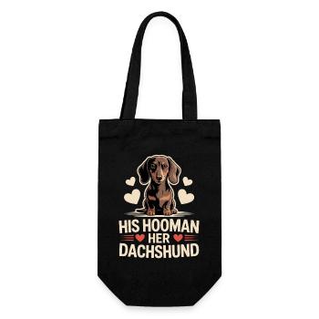 Dachshund Hooman - Gift Bag for Bottles - black - Front