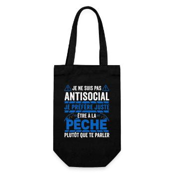 Pêche Cadeau Humour Personnalisé - Sac à bouteille - noir - Devant