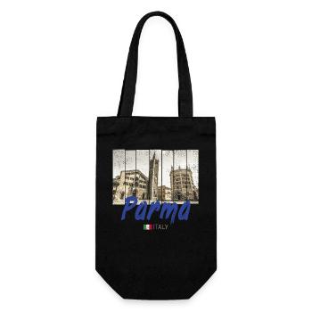 Parma Emilia-Romagna in Italien Vintage Souvenir - Geschenkbeutel für Flaschen - Schwarz - Vorne