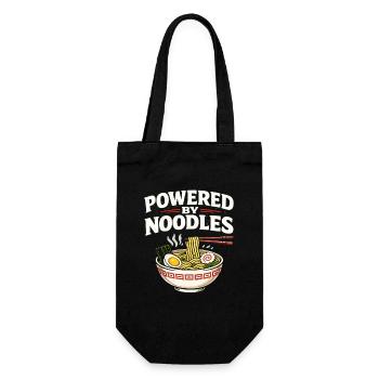 Japanische Ramen Nudeln Anime Design - Geschenkbeutel für Flaschen - Schwarz - Vorne