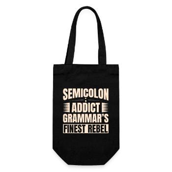 Semi Colon Finest Rebel Semicolon - Geschenkbeutel für Flaschen - Schwarz - Vorne