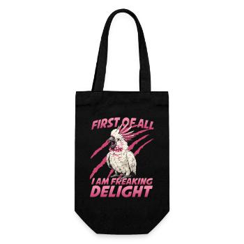 Australian Cockatoo Cockatoo Bird Holder Outfit - Gift Bag for Bottles - black - Front