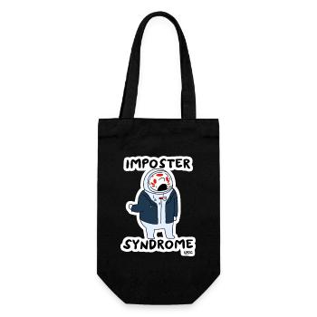 Imposter Syndrome Astronaut - Gift Bag for Bottles - black - Front