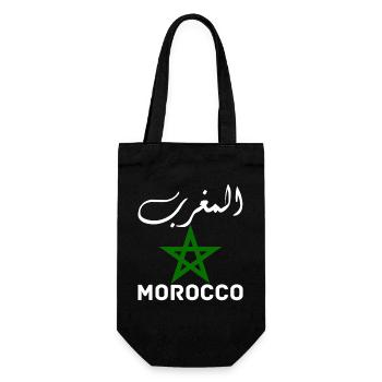 Morocco Graphic Funny Morocco Nation Flag Morocco - Sac à bouteille - noir - Devant