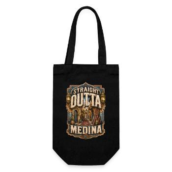 Moroccan Morocco Straight Outta Medina - Gift Bag for Bottles - black - Front